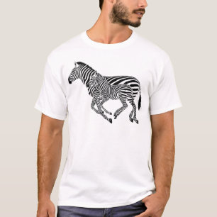 Camiseta Mãe e Filho da abstrato Zebras