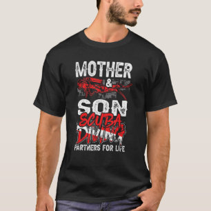 Camiseta Mãe E Filho Scuba, Parceiros De Mergulho Para Vint