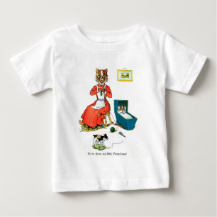 Camiseta Mãe e Gato Bebê, Louis Wain