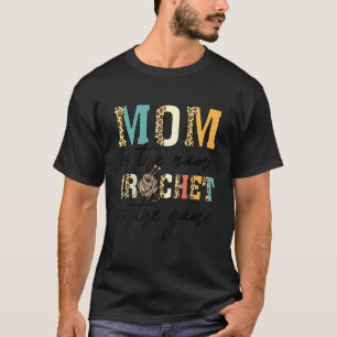 Camiseta Mãe É O Nome Crochet É O Jogo Meia Leopard W