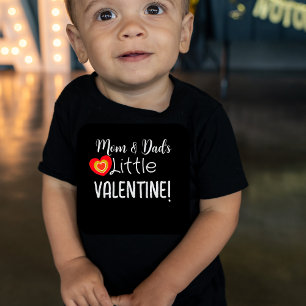 Camiseta Mãe e Pai Coração Dourado Vermelho e Bonito Namora