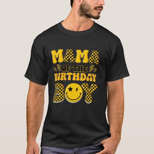 Camiseta Mãe E Pai, Criança De Aniversário Um Cara Feliz (Frente)