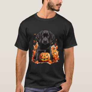 Camiseta Mãe e Pai de Cachorro Lab Preto Dia das Bruxas Out