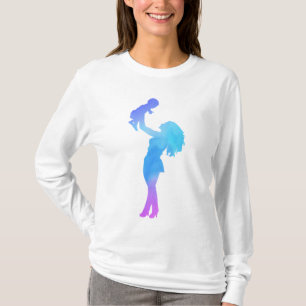 Camiseta Mãe e seu Bebê Aquarela