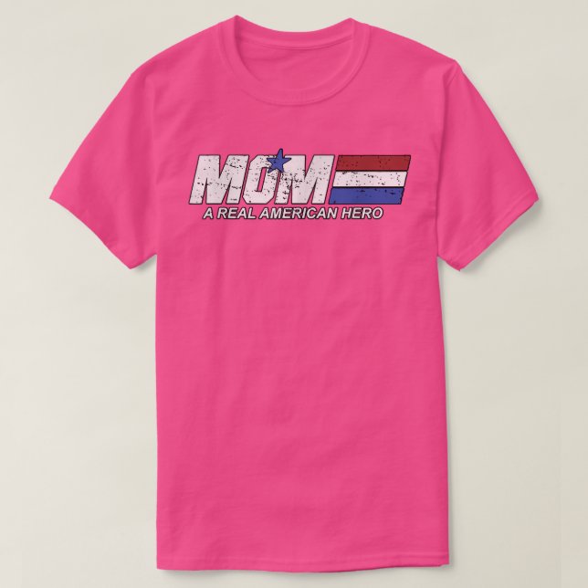 Camiseta mãe é um verdadeiro herói americano (Frente do Design)