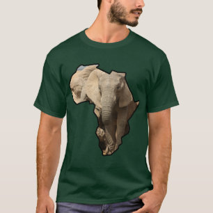 Camiseta Mãe e Vitelo Continentes Africanos de Vida Selvage