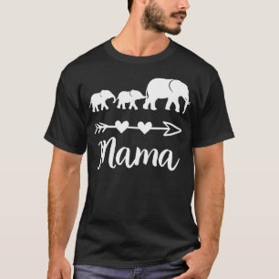 Camiseta Mãe Elefante 2 Bebês Filhos Mãe De Duas Mãe Bonita