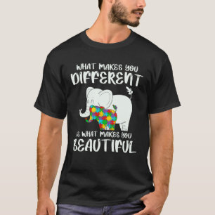 Camiseta Mãe Elefante Autismo Criança Conscientização Puzzl