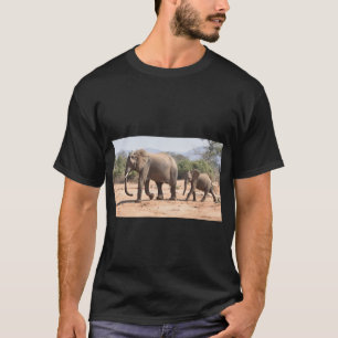 Camiseta Mãe Elefante Com Filhote, Zâmbia.