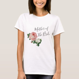 Camiseta Mãe elegante & moderna dos rosas das flores da