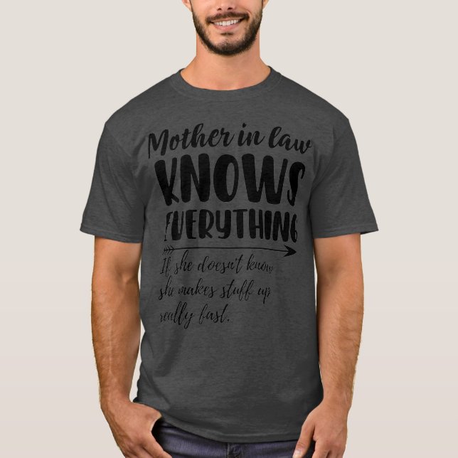Camiseta Mãe em Direito Sabe Tudo Engraçado Dizendo (Frente)