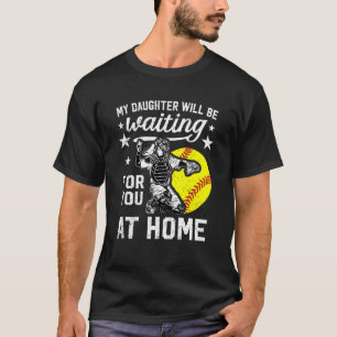Camiseta Mãe Engraçada de Softbol Receptora Mãe Receptora d