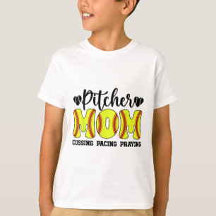 Camiseta Mãe Engraçada de um Arremessador Softll Mama 