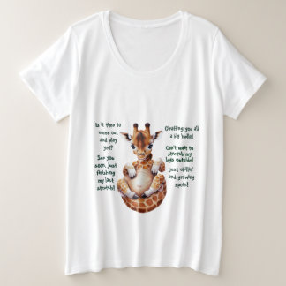 Camiseta Mãe engraçada para ser Girafa Mensagens Fetus