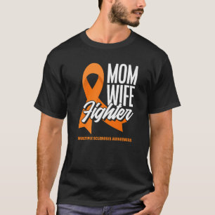 Camiseta Mãe Esposa Combatendo Laranja Fita Múltipla Escelr