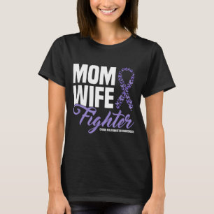 Camiseta Mãe Esposa Lutadora Laço Roxo Malformação de Chiar
