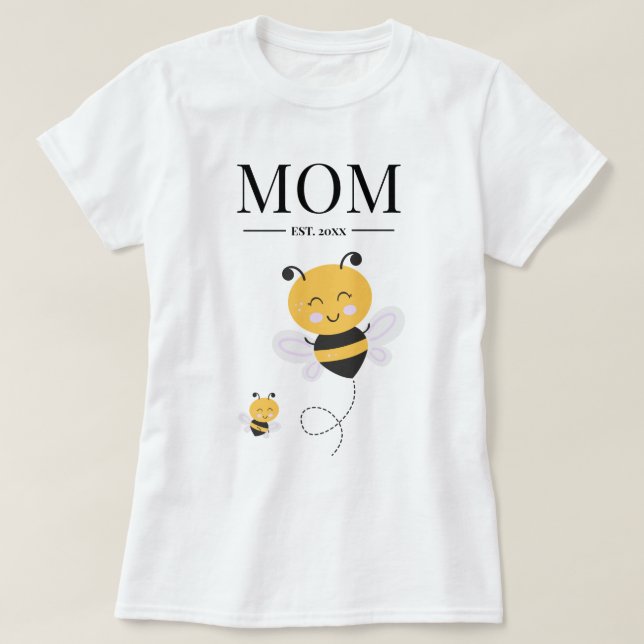 Camiseta Mãe EST. Bebê Abelha (Frente do Design)
