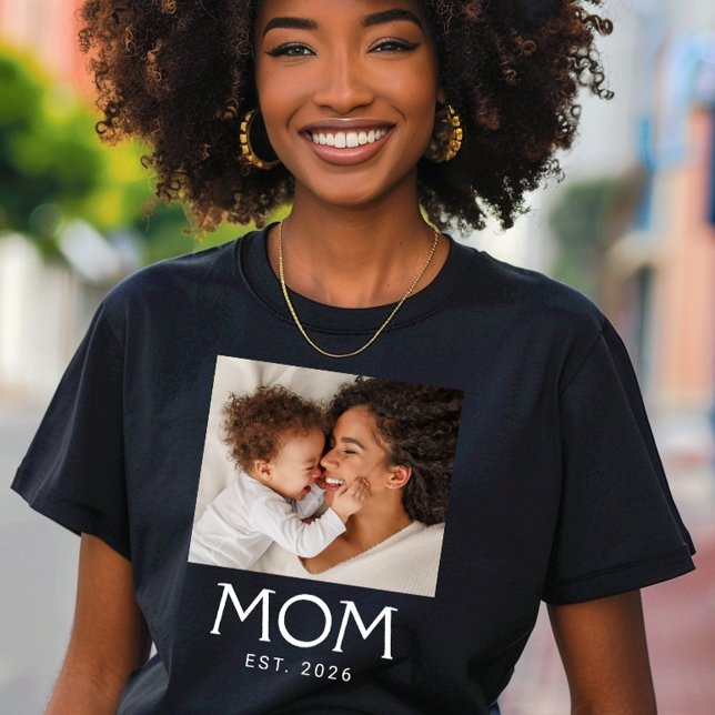 Camiseta Mãe Estabeleceu Foto de Tipografia (Criador carregado)
