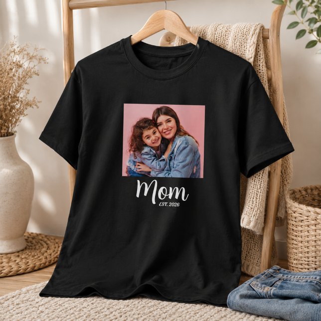 Camiseta Mãe Estabeleceu Foto do Roteiro (established mom mothers day womens shirts mommy new mother first time mom)