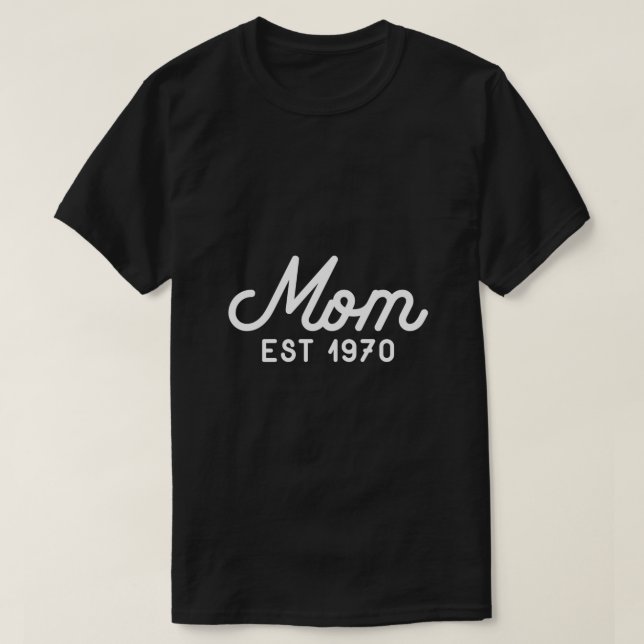 Camiseta Mãe Estabeleceu O Swea Dia de as mães De 1970 (Frente do Design)