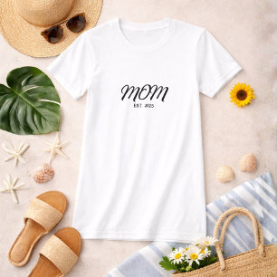 Camiseta Mãe Estabelecida em Letra Preta
