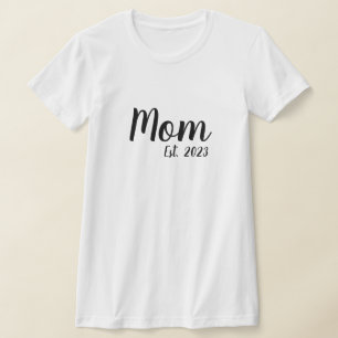 Camiseta Mãe Estabelecida Letra Preta