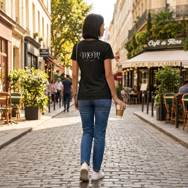 Camiseta Mãe Estabelecida Novo Presente de Mãe Branco Scrip