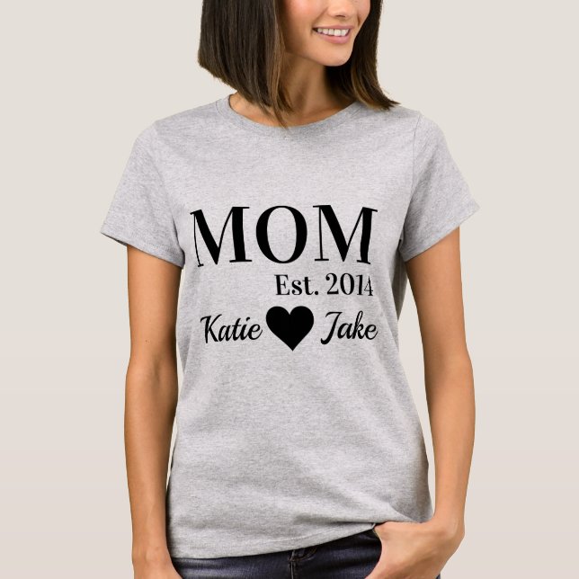 Camiseta Mãe Estabelecida Personalizada (Frente)