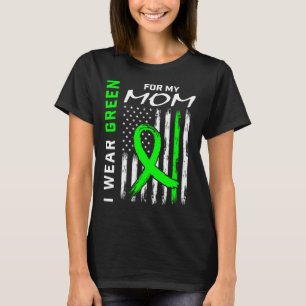 Camiseta Mãe Eu Visto Verde Para Minha Mãe Doença De Rim Em