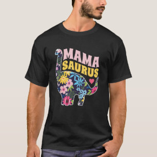 Camiseta Mãe Família Dinossauro Correspondendo ao Dia da Mã
