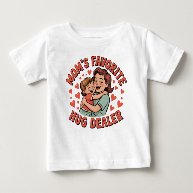 Camiseta Mãe favorita do abraço - linda e adorável mãe (Frente)