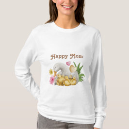 Camiseta Mãe feliz com o bebê aquarela