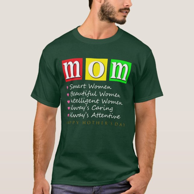 Camiseta Mãe feliz garota do dia da mãe (Frente)
