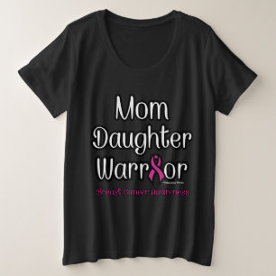 Camiseta Mãe Filha Guerreira... Cancer De Mama