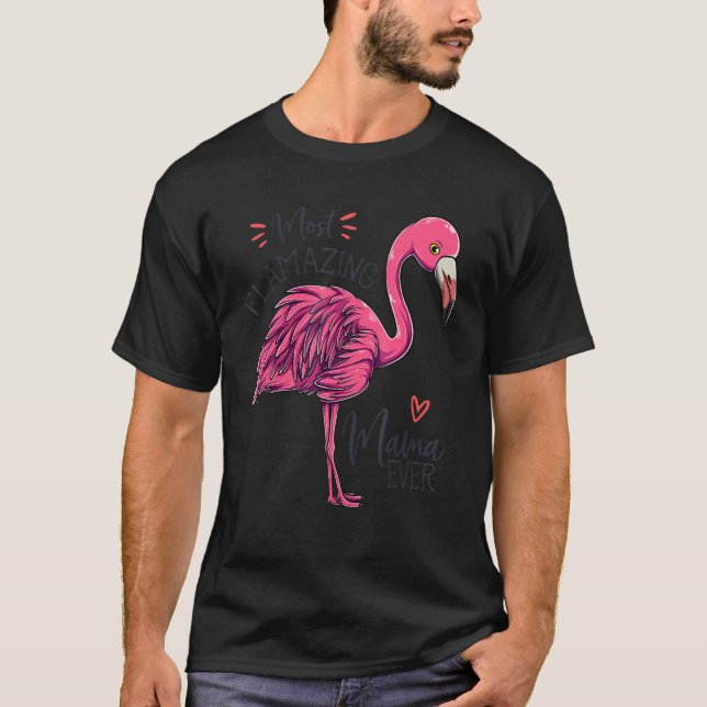 Camiseta Mãe Flamingo Mãe Mais Fabulosa (Frente)