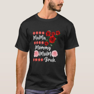 Camiseta Mãe Floral Mamãe Mamãe Garoto Dia de as mães Bonit