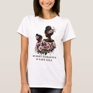 Camiseta Mãe Floral Personalizada e Bebê (2)