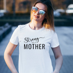 Camiseta Mãe Forte Moderna Típica Negra Chic Mãe