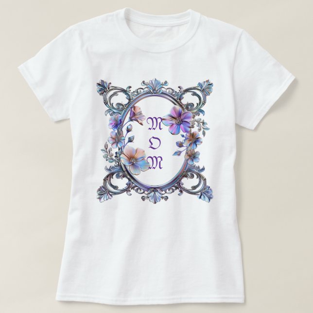 Camiseta Mãe Frame Floral (Frente do Design)
