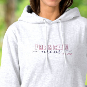 Camiseta Mãe Frenchie Ano Rosa Roxo