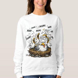 Camiseta Mãe Gaivota Cansada Engraçada Dia das Mães Cartoon