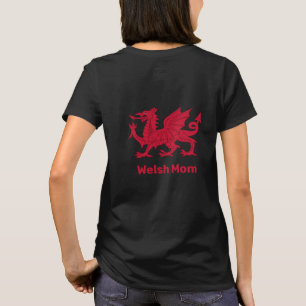Camiseta Mãe galesa, Dragão Vermelho e moda / Cymru