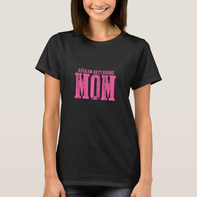 Camiseta Mãe Galgo Afegão Feminina (Frente)