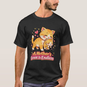 Camiseta Mãe Gata Carregando o Filhote Amor Infinito