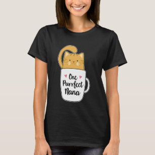 Camiseta Mãe Gata Laranja Café Nana para Avó Piada Dia das 
