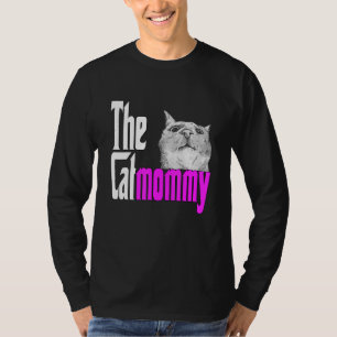 Camiseta Mãe Gato A Mãe Crazada Gato-Mãe Mamãe Gatinho