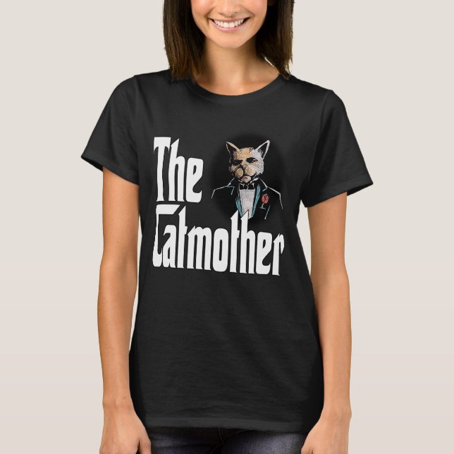 Camiseta Mãe Gato A Mãe Louca Cama Mãe 1 (Frente)