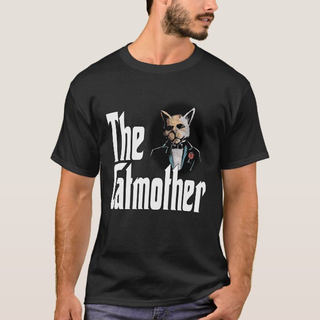 Camiseta Mãe Gato A Mãe Louca Cama Mãe 1 (Frente)