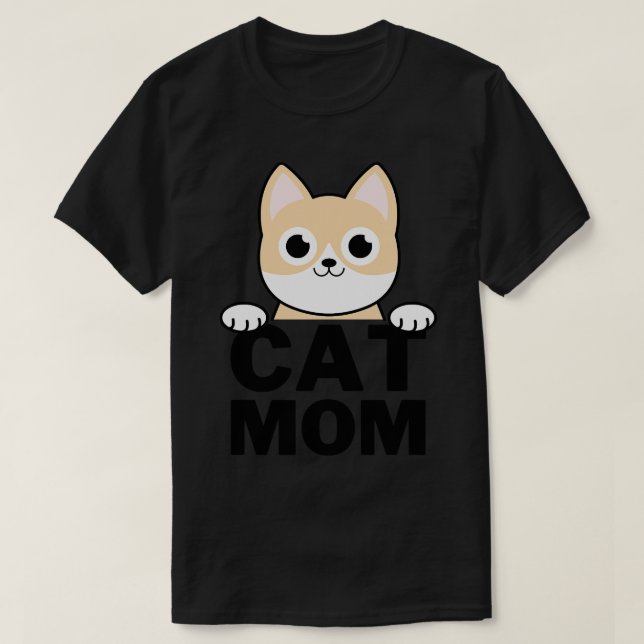 Camiseta Mãe Gato Engraçado (Frente do Design)