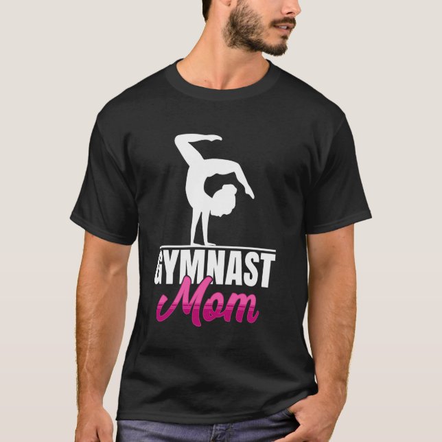 Camiseta Mãe Ginasta Mamãe Ginástica Ginásio Meninas Mulher (Frente)